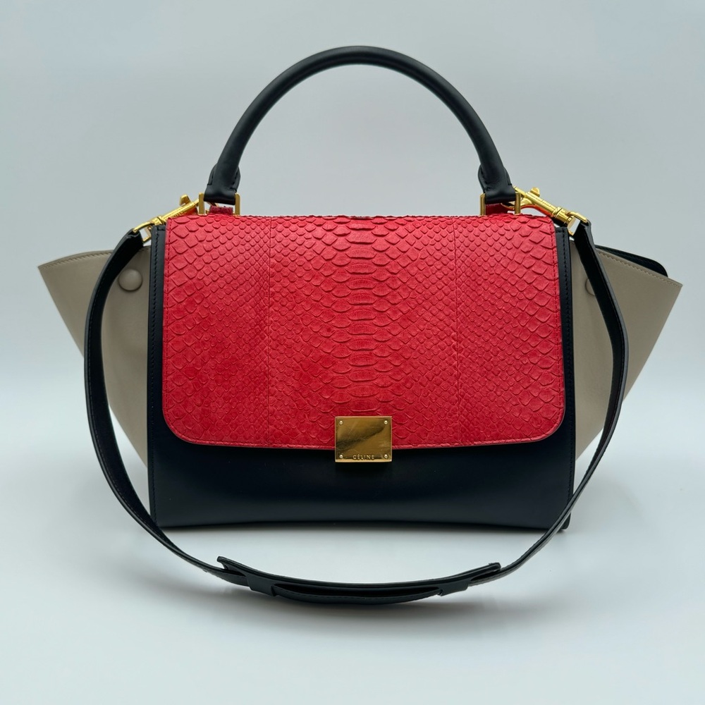 Celine Trapeze Medium Python Multi-Colored Should… - image 1